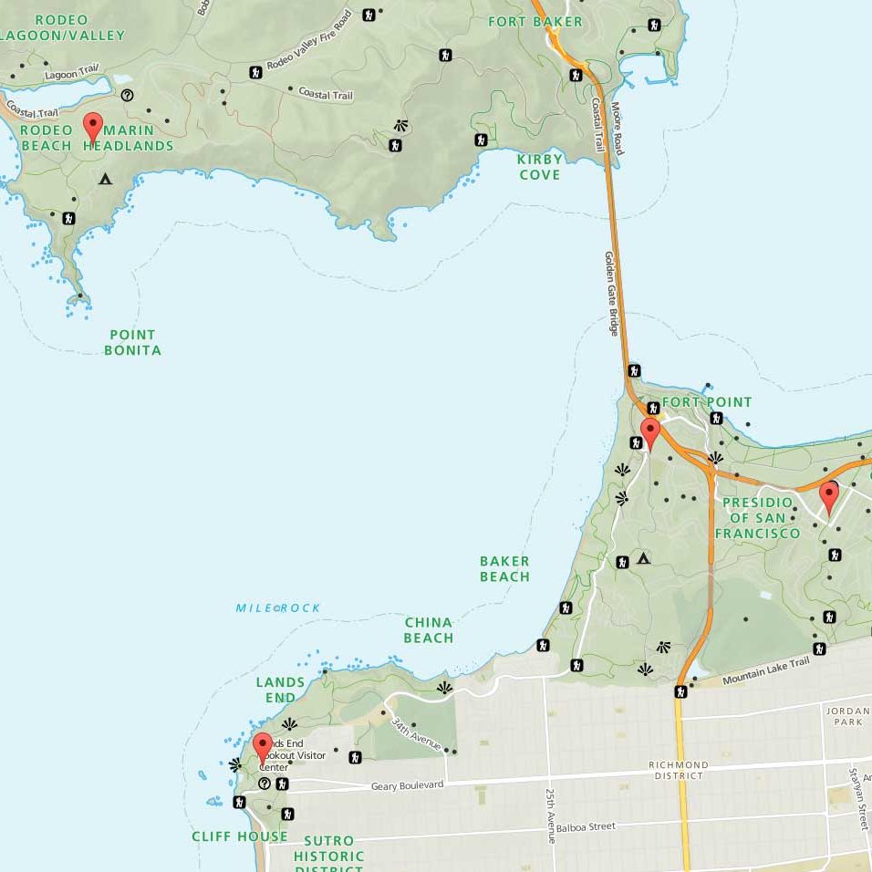 Golden Gate Recreation Area Map