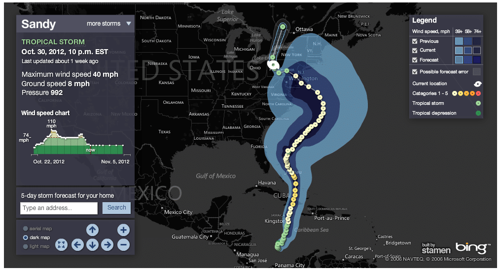 MSNBC Hurricane Maps Stamen
