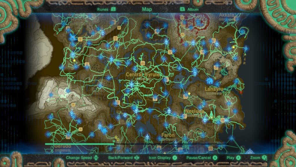 The Legend of Zelda: Breath of the Wild Lanayru Region Map Map for