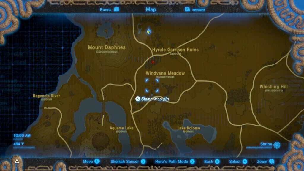 The Legend Of Zelda: Breath Of The Wild (Hyrule World Map