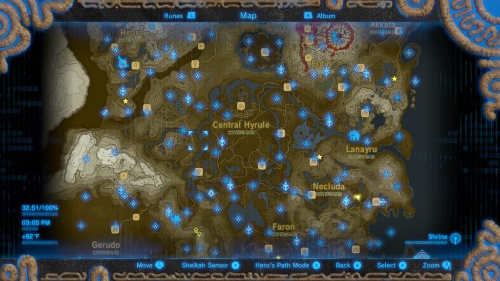 Breath of the Wild Interactive Map - Zelda Maps